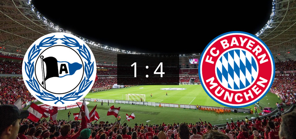 Arminia Bielefeld und Bayern beenden das Spiel mit 1:4 ...